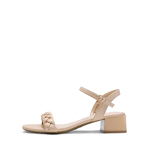 Women's Low Heels for Women Braided Open Toe Ankle Strap Block Chunky Heel Sandals Holiday Party Wedding Dress Pumps Shoes