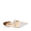 Women's Closed Toe High Heels Stiletto Pointed Toe Strappy Pearl Elegant D'Orsay Dress Wedding Party Pumps Shoes