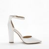 Women's Coco High Heels Chunky Block Pumps Pointed Closed Toe Ankle Strap Dress Shoes