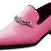 SP34 Men's Vintage Fashion Chain Buckle Dress Loafers Slip On Shoes Tuxedo Dress Shoes