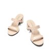 Women's Two Strap Open Toe Low Block Chunky Heels Sandals Dress Pumps Casual Summer Mules Shoes