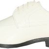 JY02 Tuxedo Dress Shoe Double Runner for Wedding, Prom and Formal Event Ivory Patent