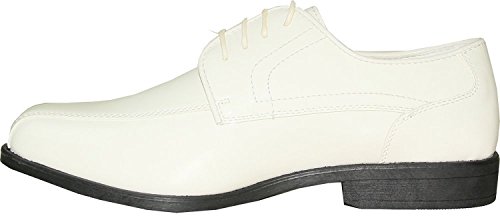 JY02 Tuxedo Dress Shoe Double Runner for Wedding, Prom and Formal Event Ivory Patent