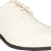 JY02 Tuxedo Dress Shoe Double Runner for Wedding, Prom and Formal Event Ivory Patent