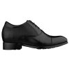 Men's Invisible Height Increasing Elevator Shoes - Black Premium Leather Lace-up Formal Derby Oxfords - 3 Inches Taller - Y6710