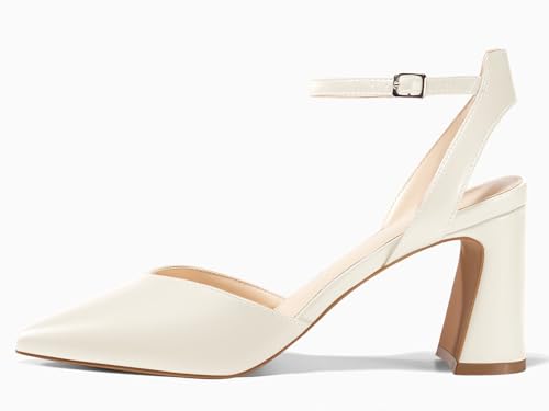 Womens Closed Toe Heels Chunky Block Heel Ankle Strap Pumps Slingback Heeled Sandals