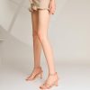 Womens Sandals Strappy Heels for Women Ankle Strap Lace Up Heels Square Open Toe Heels Tie Up Stiletto High Heeled Sandals for