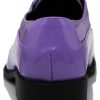 BMY Men's Striped Satin Matching Patent Upper Oxfords Formal Dress Shoes