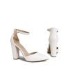 Women's Coco High Heels Chunky Block Pumps Pointed Closed Toe Ankle Strap Dress Shoes