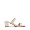 Women's Two Strap Open Toe Low Block Chunky Heels Sandals Dress Pumps Casual Summer Mules Shoes