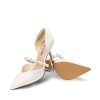 Women's Closed Toe High Heels Stiletto Pointed Toe Strappy Pearl Elegant D'Orsay Dress Wedding Party Pumps Shoes