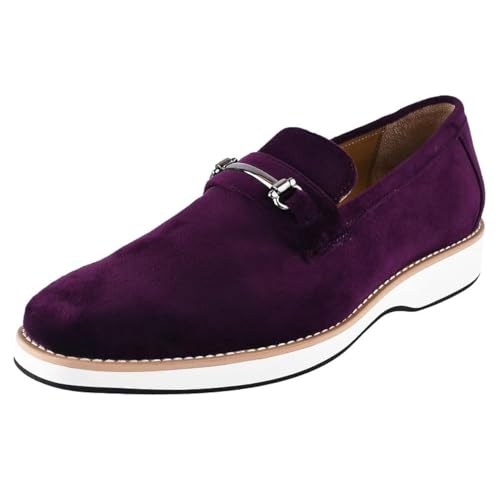 Mens Canvas Textile & Suede Leather Adults Noble Penny Loafers Slip On Prom & Wedding Party Shoes for Prom Graduation