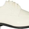 JY02 Tuxedo Dress Shoe Double Runner for Wedding, Prom and Formal Event Ivory Patent