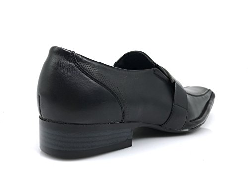 Stone Men's Dress Loafers Elastic Slip on with Buckle Fashion Shoes Runs Half Size Big
