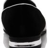 TRS Men Rhinestone Round Toe Suede Chrome Heels Dress Loafer Slip On Fashion Shoes