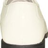 JY02 Tuxedo Dress Shoe Double Runner for Wedding, Prom and Formal Event Ivory Patent