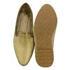 Punjabi Jutti for Men's Traditional Mojaris Shoes Cream Gold Wedding for Groom Indian Handmade Ethnic Jooti