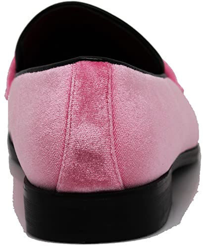 Plum05 Men's Dress Loafers Elastic Slip on with Buckle Fashion Shoes