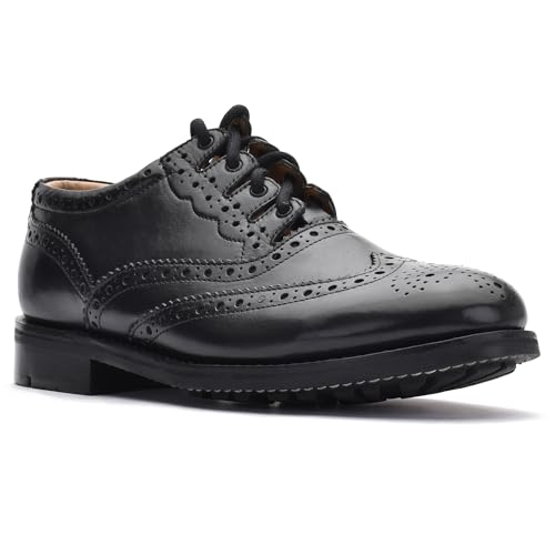 Leather Ghillie Brogue Kilt Shoes Traditional Scottish Piper and Highland Outfit Wedding Shoes Featuring Extra Long Laces &