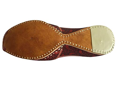 Men's Gold Khussa Shoes Punjabi Jutti Indian Ethnic Mojari Tribal Bridal Shoes