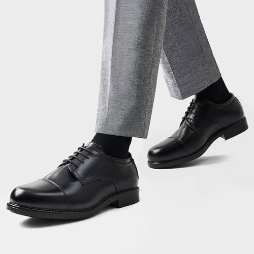Men's Dress Oxford Shoes Classic Lace Up Formal Cap Toe Shoes