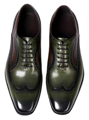 Mens Oxfords Formal Dress Suit Shoes Genunie Leather Wingtip Brogues Modern Derby Fashion Prom Wedding Business Casual