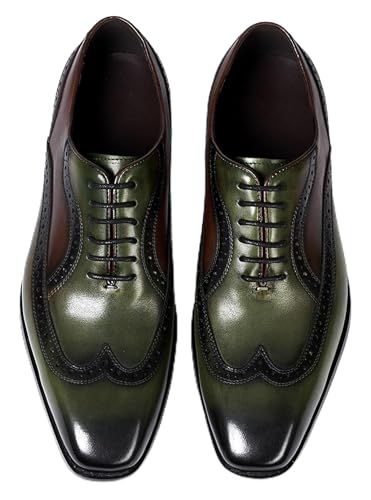 Mens Oxfords Formal Dress Suit Shoes Genunie Leather Wingtip Brogues Modern Derby Fashion Prom Wedding Business Casual