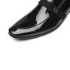 Tuxedo Shoes Patent Leather Wedding Shoes for Men Cap Toe Lace up Formal Business Oxford Shoes