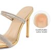 Comfortable Heels for Women Wedding: Fashion Womens Stiletto Heeled Sandals for Party Prom - Ladies Sparkle Heel Shoes