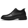 Formal Oxford Shoes for Men's Lace Up Comfort Orthopedic Synthetic Leather Prom Wedding Block Heel Casual Shoe