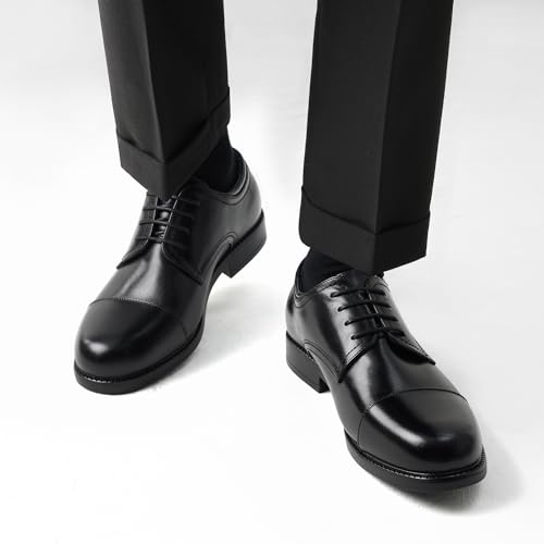 Men's Dress Oxford Shoes Classic Lace Up Formal Cap Toe Shoes