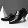 Men's Tuxedo Patent Leather Dress Shoes Classic Zip Formal Business Shoes Oxfords