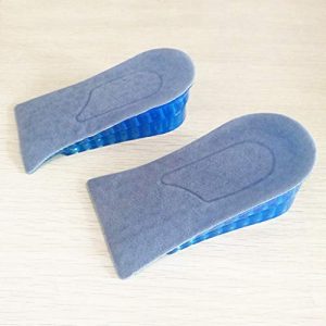 2-Layer Height Increase Insole Silicone Heel Cushion Inserts Gel Heel Pads Taller Height Lift Comfy Unisex Men Women Shoes