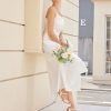 Women Strappy High Heels: 4.3 Inch Wedding Bride Shoes Prom Party Sexy Heel, Comfortable Platform Heeled Sandals, Satin Black