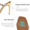 Comfortable Heels for Women Wedding: Fashion Womens Stiletto Heeled Sandals for Party Prom - Ladies Sparkle Heel Shoes