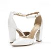 Women's Coco High Heels Chunky Block Pumps Pointed Closed Toe Ankle Strap Dress Shoes