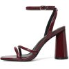 Block Heels Prom Heeled Sandals for Women Chunky Square Open Toe Strappy High Heels Ankle Strap Wedding Bridal Shoes High Heel