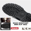 Men's Printed Leather Platform Oxford Dress Shoes Classic Lace Up Anti-Slip Lug Sole Block Heel Formal Oxfords for Wedding