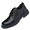 Men's Platform Dress Oxford Formal Shoes Lace Up Genuine Leather Block Heel Wedding Prom Round Toe