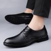 Oxford Shoes for Men Lace Up Vintage Top-Grain Leather Prom Wedding Anti-Slip Non Slip Rubber Sole Block Heel Casual Shoe