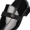 Tuxedo Shoes Patent Leather Wedding Shoes for Men Cap Toe Lace up Formal Business Oxford Shoes