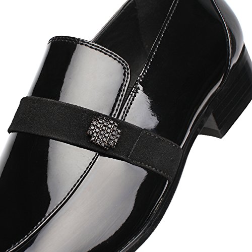 Tuxedo Shoes Patent Leather Wedding Shoes for Men Cap Toe Lace up Formal Business Oxford Shoes