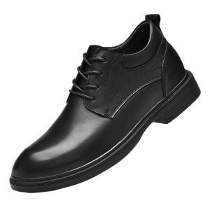 Formal Oxford Shoes for Men's Lace Up Comfort Orthopedic Synthetic Leather Prom Wedding Block Heel Casual Shoe