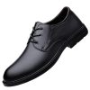 Oxford Shoes for Men Lace Up Vintage Top-Grain Leather Prom Wedding Anti-Slip Non Slip Rubber Sole Block Heel Casual Shoe