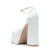 Women’s High Chunky Platform Closed Toe Block Heels Square Toe Ankle Strap Dress Wedding Party Pumps Shoes Aurelia