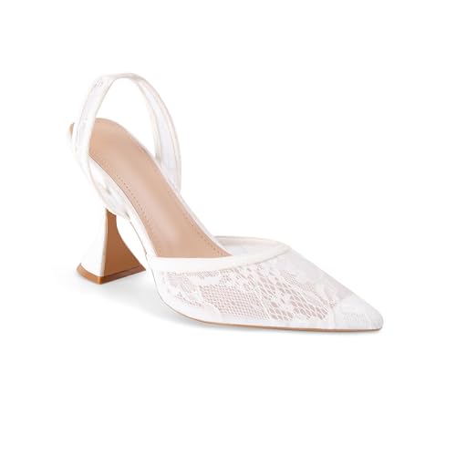 Slingback Mesh Mule Heels for Women with 3.75 Inches Heel
