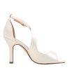 Sandals for Women Peep Toe High Heels Cross Strappy Wedding Evening Dress Shoes Buckle Stain