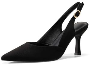 Women's Slingback Kitten Heels Closed Pointed Toe Wedding Party Dress Pumps Shoes
