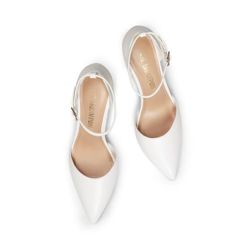 Women's Oppointed-Lacey Pointed Toe Ankle Strap High Heel Stiletto Pumps Wedding Dress Shoes