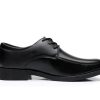 Formal Shoes for Men Waterproof Leather Round Toe Classic Lace Up Evening Prom Wedding Anti-Slip Non Slip Rubber Sole Block Heel